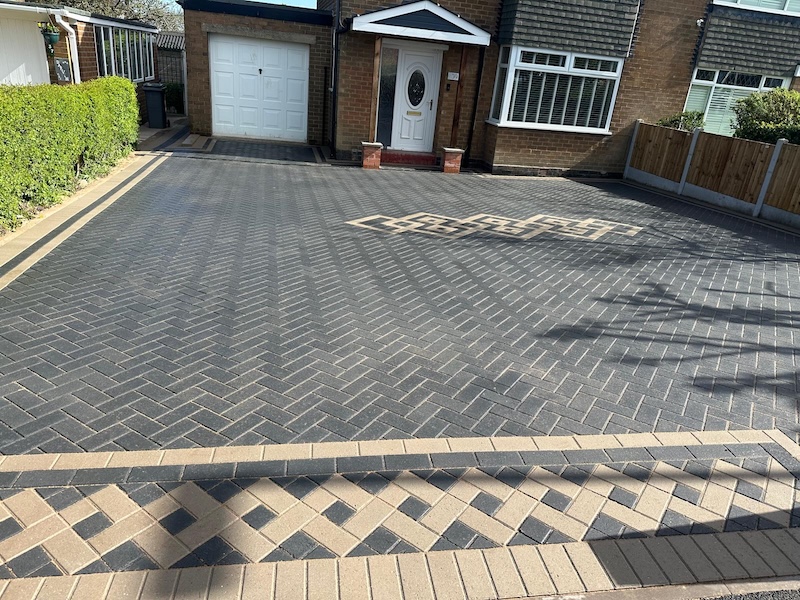 Block paved driveway installed by Age Paving Ltd in Stoke-on-Trent